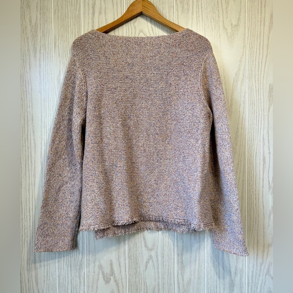 Eileen Fisher Wool & Recycled Cotton Bateau Neck Top/Sweater Almond XL LNC - Picture 4 of 5